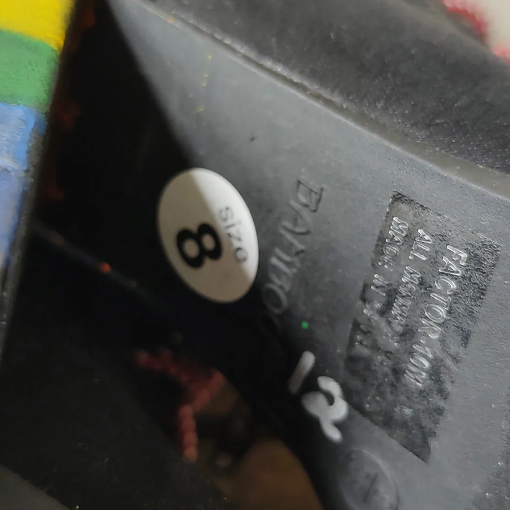 Upcycled! Fun Painted Rainbow Heel Chunky Vegan Booties Size 8 - Picture 7 of 14